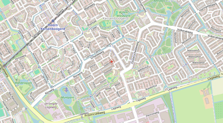 Kaart van de omgeving van de melding