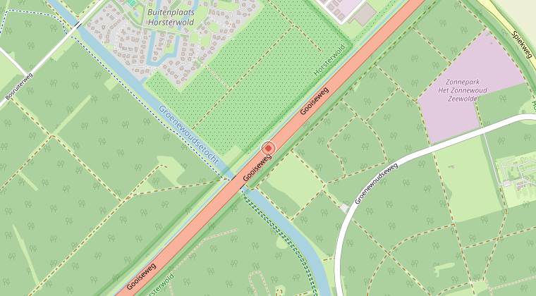 Kaart van de omgeving van de melding