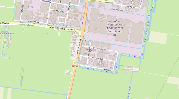 Kaart van de omgeving van de melding