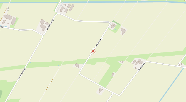 Kaart van de omgeving van de melding