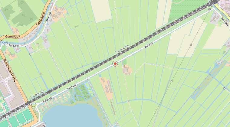 Kaart van de omgeving van de melding
