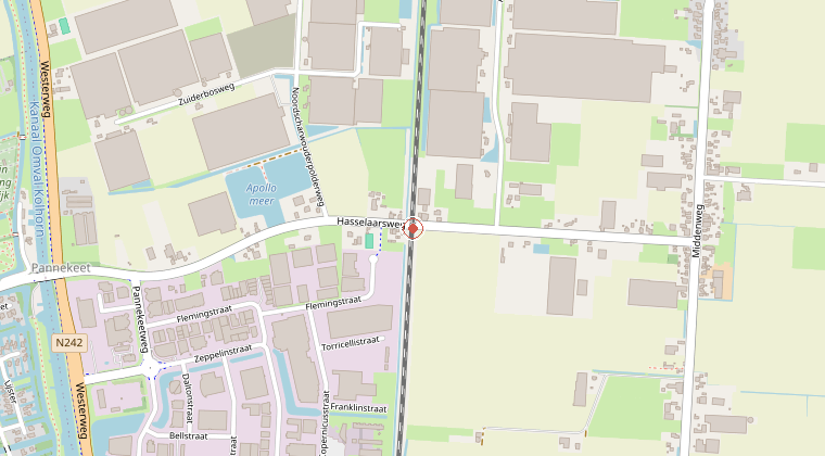 Kaart van de omgeving van de melding