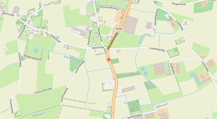 Kaart van de omgeving van de melding