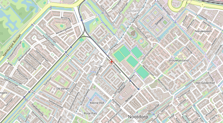 Kaart van de omgeving van de melding