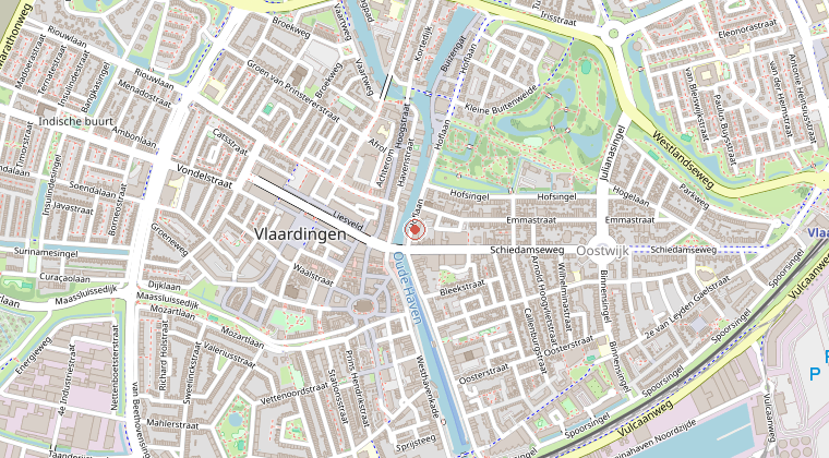 Kaart van de omgeving van de melding