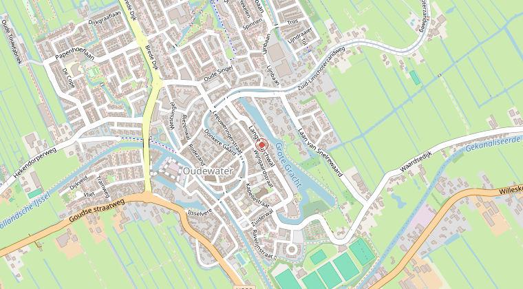 Kaart van de omgeving van de melding