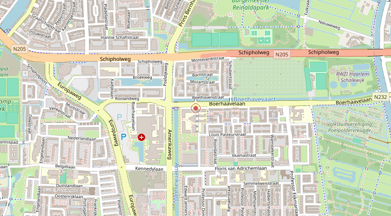 Kaart van de omgeving van de melding