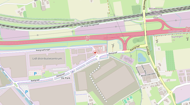 Kaart van de omgeving van de melding