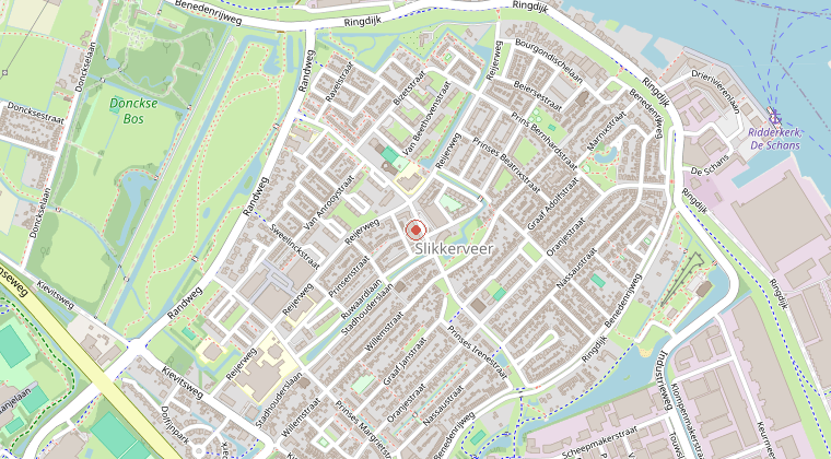 Kaart van de omgeving van de melding