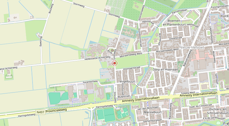 Kaart van de omgeving van de melding