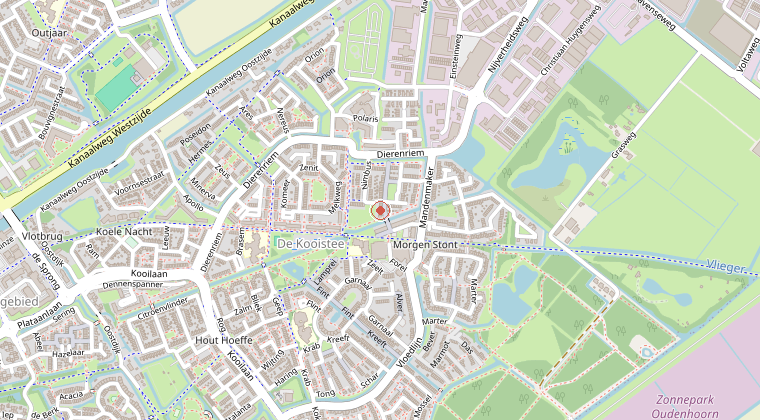 Kaart van de omgeving van de melding