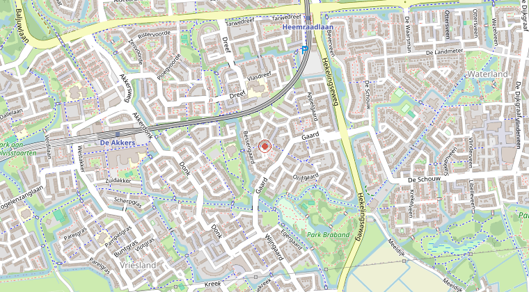 Kaart van de omgeving van de melding
