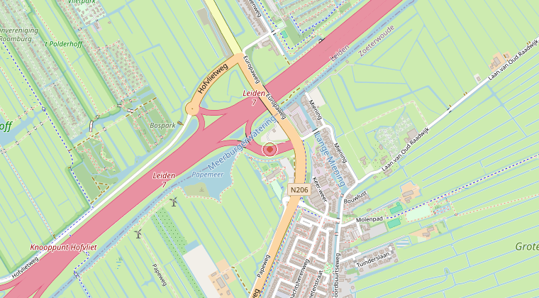 Kaart van de omgeving van de melding