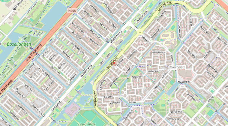 Kaart van de omgeving van de melding