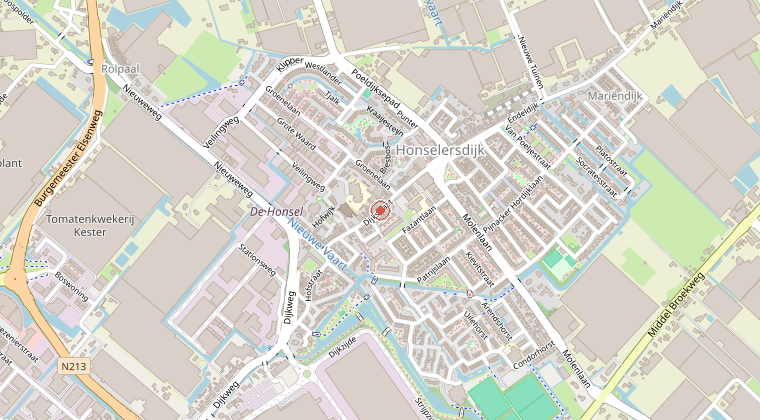Kaart van de omgeving van de melding