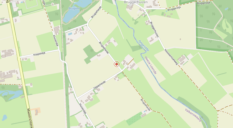 Kaart van de omgeving van de melding