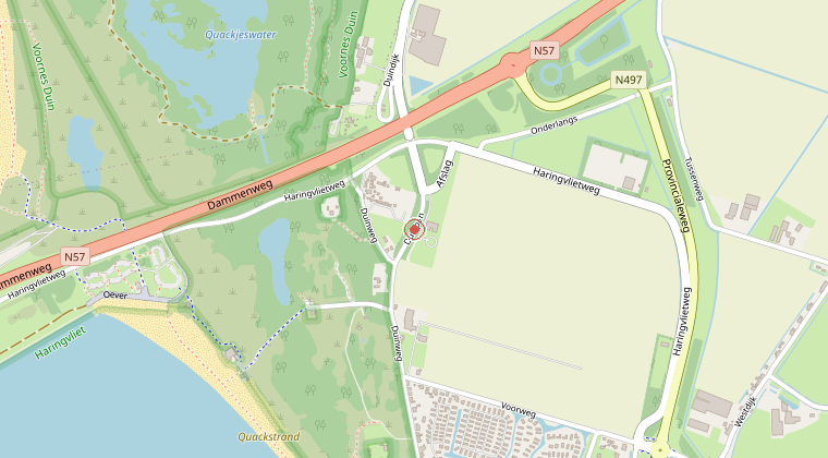Kaart van de omgeving van de melding