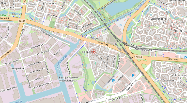 Kaart van de omgeving van de melding