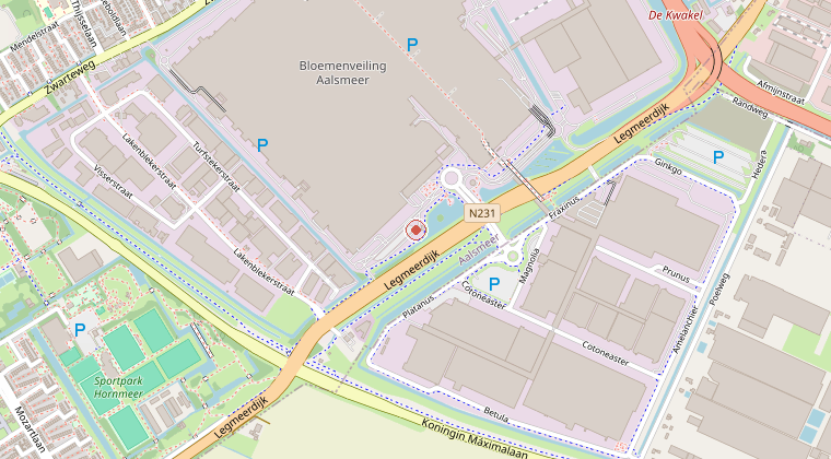 Kaart van de omgeving van de melding