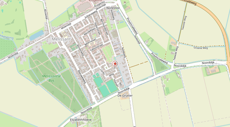 Kaart van de omgeving van de melding
