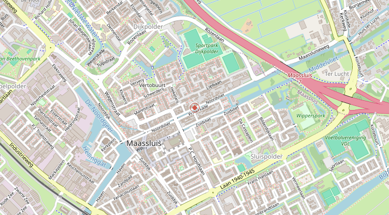 Kaart van de omgeving van de melding