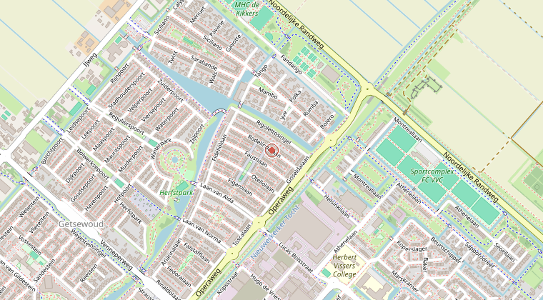Kaart van de omgeving van de melding