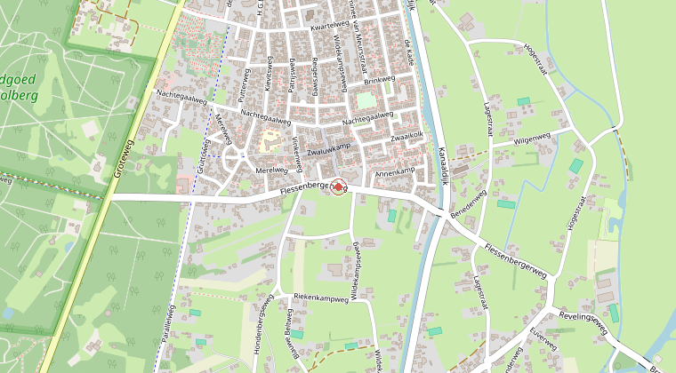 Kaart van de omgeving van de melding