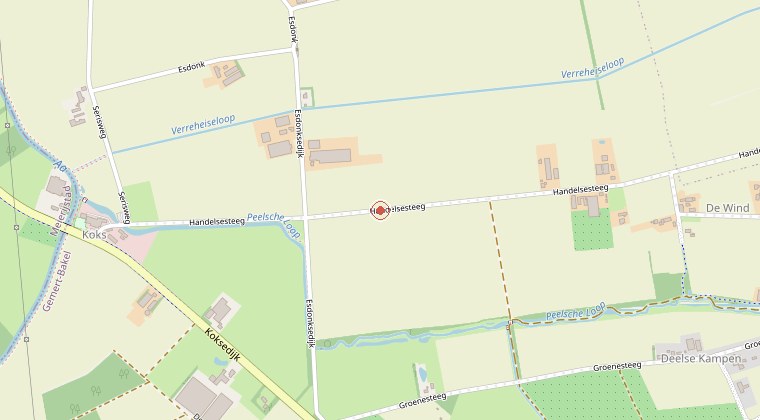 Kaart van de omgeving van de melding