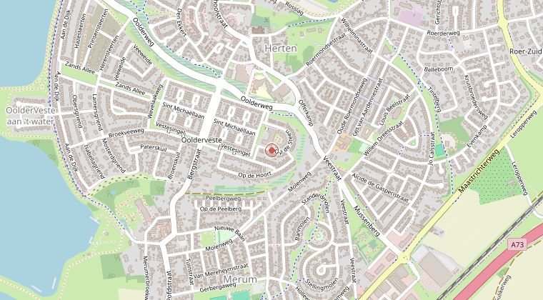 Kaart van de omgeving van de melding