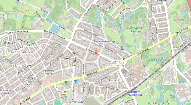 Kaart van de omgeving van de melding