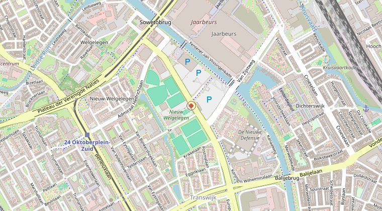 Kaart van de omgeving van de melding