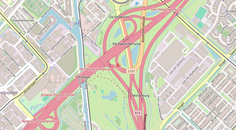 Kaart van de omgeving van de melding