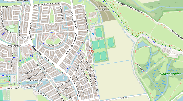 Kaart van de omgeving van de melding