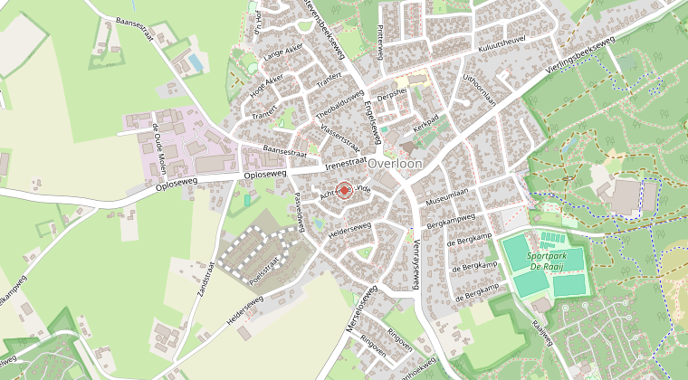 Kaart van de omgeving van de melding