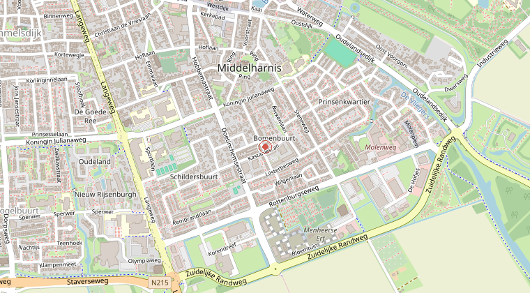 Kaart van de omgeving van de melding
