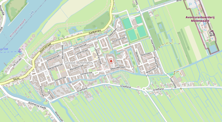Kaart van de omgeving van de melding