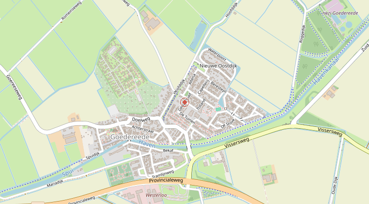 Kaart van de omgeving van de melding