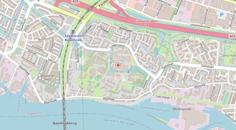 Kaart van de omgeving van de melding