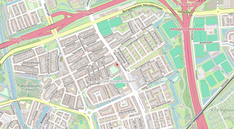 Kaart van de omgeving van de melding