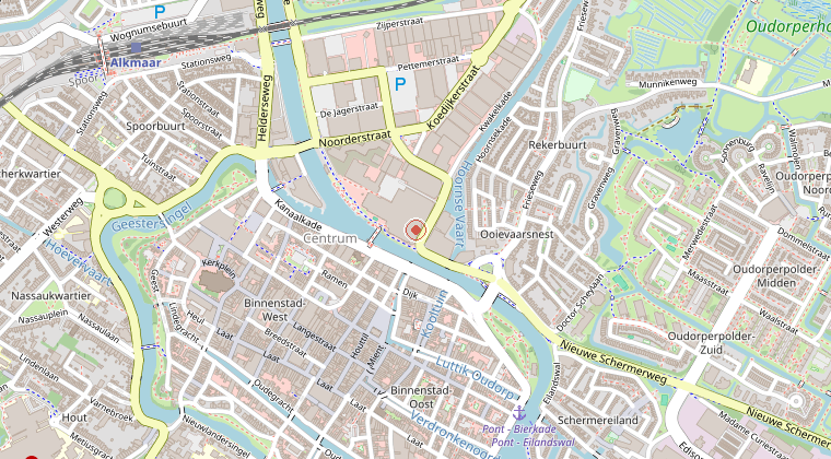Kaart van de omgeving van de melding