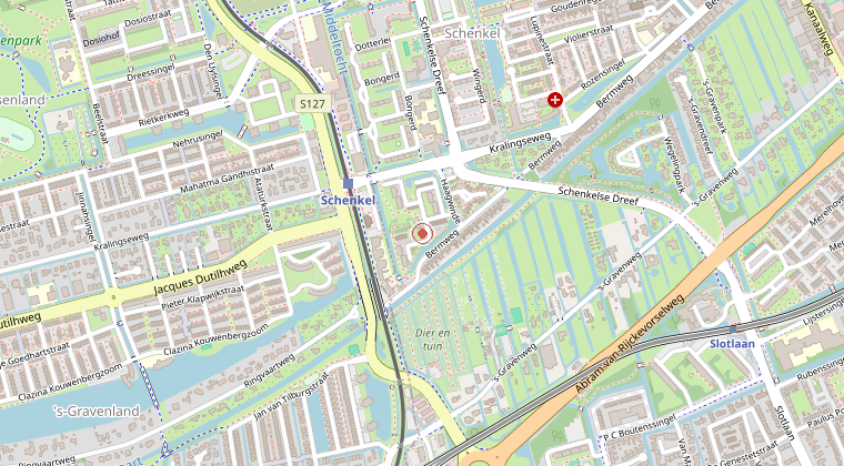 Kaart van de omgeving van de melding
