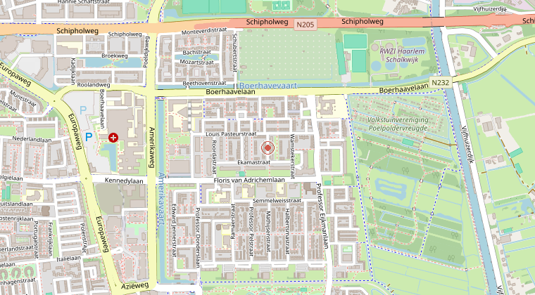 Kaart van de omgeving van de melding