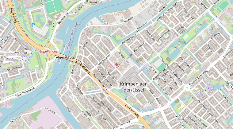 Kaart van de omgeving van de melding