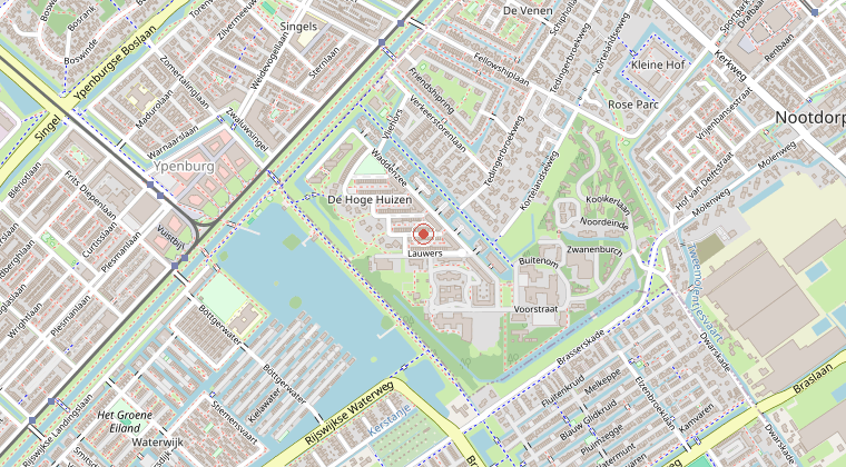 Kaart van de omgeving van de melding