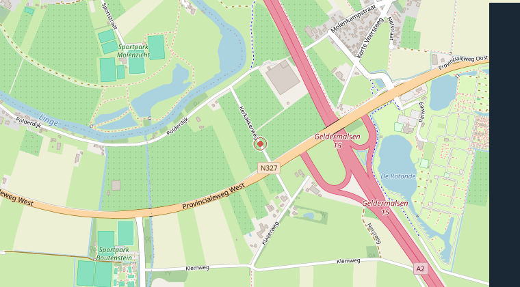 Kaart van de omgeving van de melding