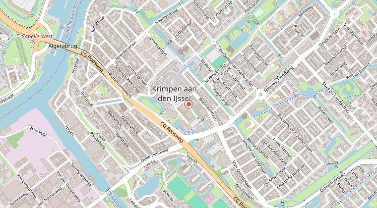 Kaart van de omgeving van de melding