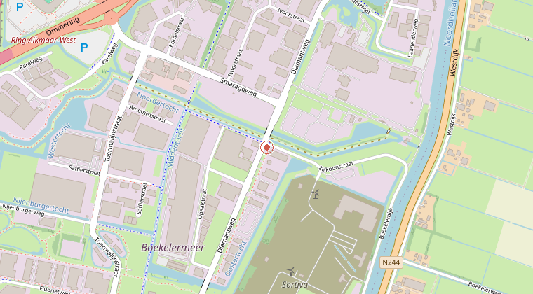 Kaart van de omgeving van de melding