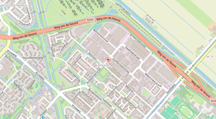 Kaart van de omgeving van de melding
