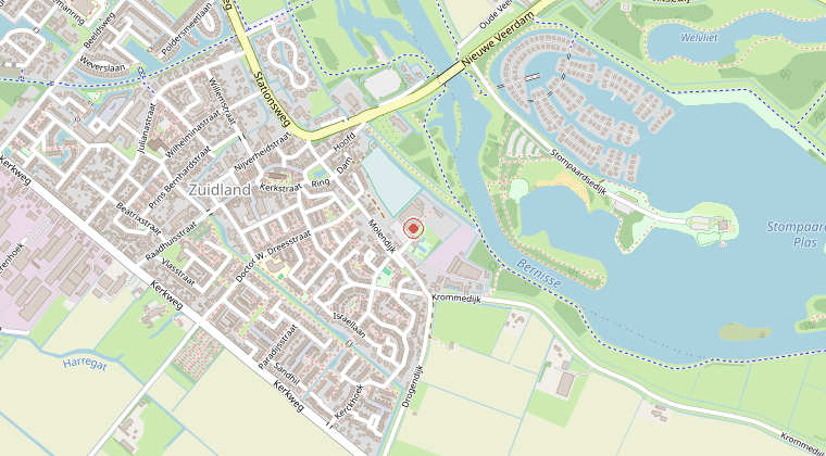 Kaart van de omgeving van de melding
