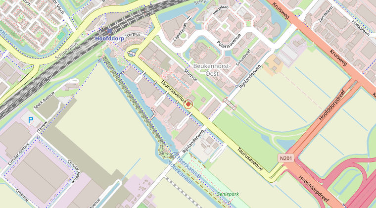 Kaart van de omgeving van de melding